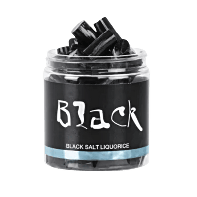 Lakritze mit Chili von Black in durchsichtiger Dose