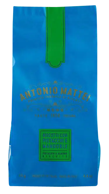  Cantuccini Mandelgebäck Keksen mit Pistazien Antonio Mattei in Verpackung ohne Kekse