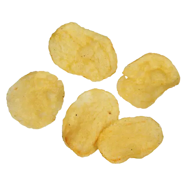 Einzelne Kartoffelchips mit Trüffelaroma