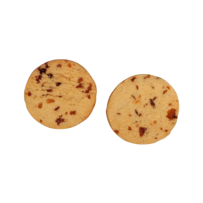 Zwei einzelne gesalzene Karamell  Kekse