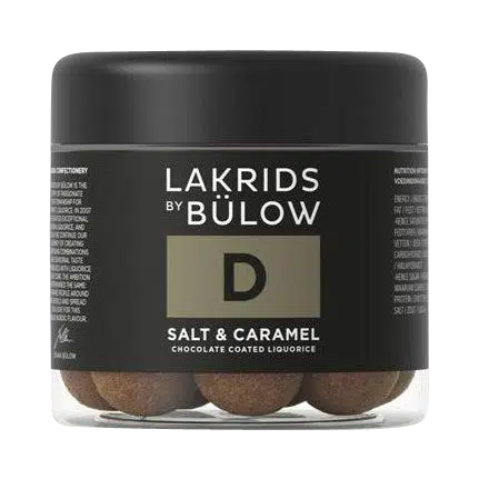 Lakritze mit gesalzenem Karamell von Lakrids by Bülow in durchsichtiger Dose