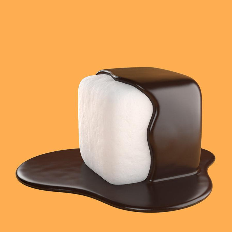 Einzelner Marshmallow mit Vanille in dunkler Schokolade von Mallow Puffs