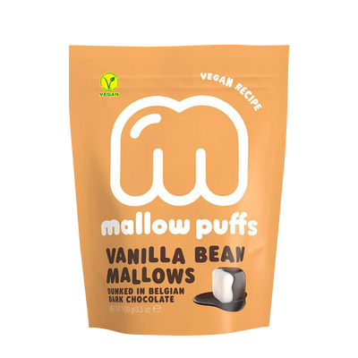 Marshmallows mit Vanille in dunkler Schokolade von Mallow Puffs
