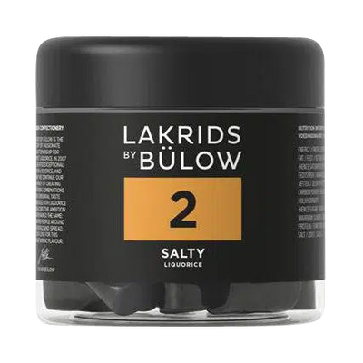Salziges Lakritz von Lakrids by Blüw in durchsichtiger Dose