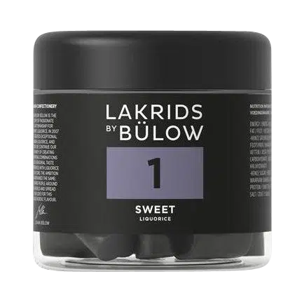 Süße Lakritz von Lakrids by Bülow in durchsichtiger Dose