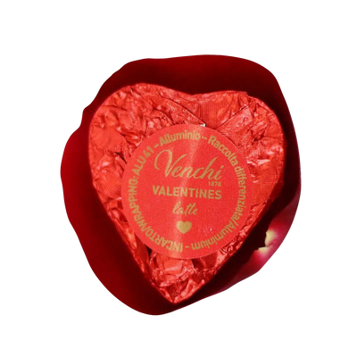 rotes Herz Vollmilchschokolade mit Aufschrift Venchi