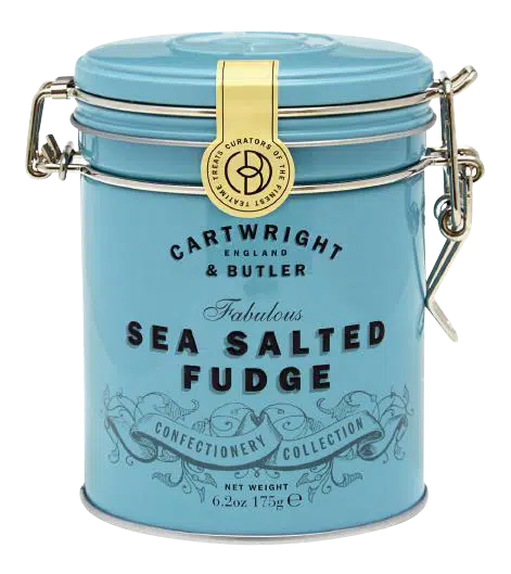 Weichkaramell mit Butter Meersalz von Cartwright und Butler in hochwertiger Dose