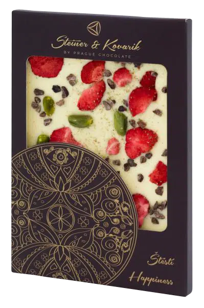 Weiße Schokolade mit Erdbeeren von Steiner und Kovarik